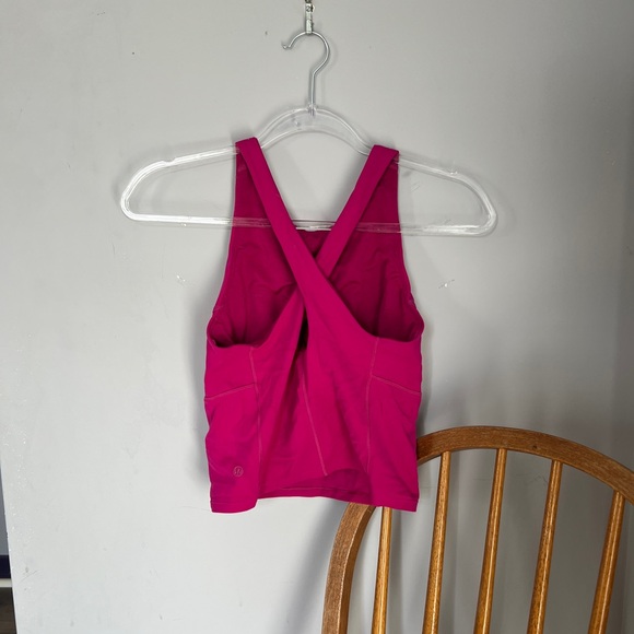 Lululemon Raspberry Pink Key Hole Tank - Picture 2 of 6